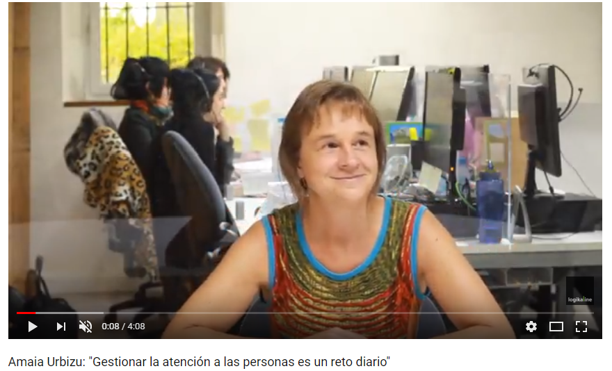 Amaia Urbizu durante la entrevista