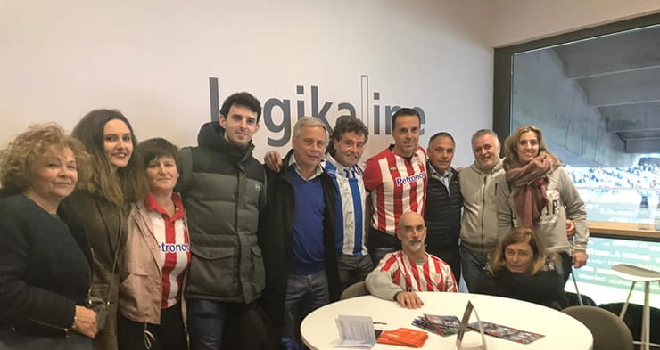 Palco de Logikaline en Anoeta durante la semifinal de Copa entre Real y Athletic_2020