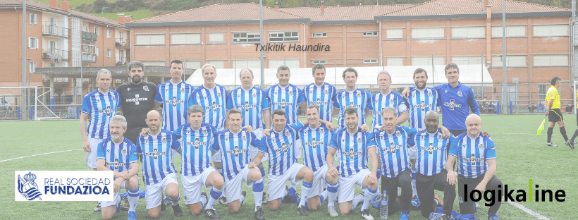 Contact center Logikaline_patrocinios_Equipo de veteranos de La Real en el partido disputado contra el Intxurre en Alegia