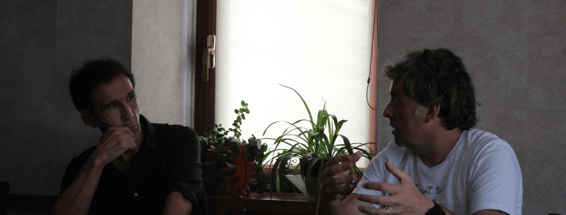 Zamora e Iñaki Gorostidi durante una formación en Logikaline