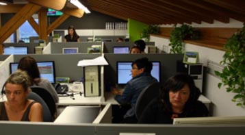 contact center en funcionamiento 